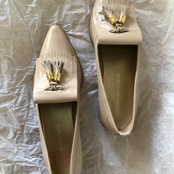 9M Stuart Weitzman Metaltass Patent Leather Loafer - Picture 3 of 15